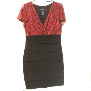 Medium Red/black cocktail dress